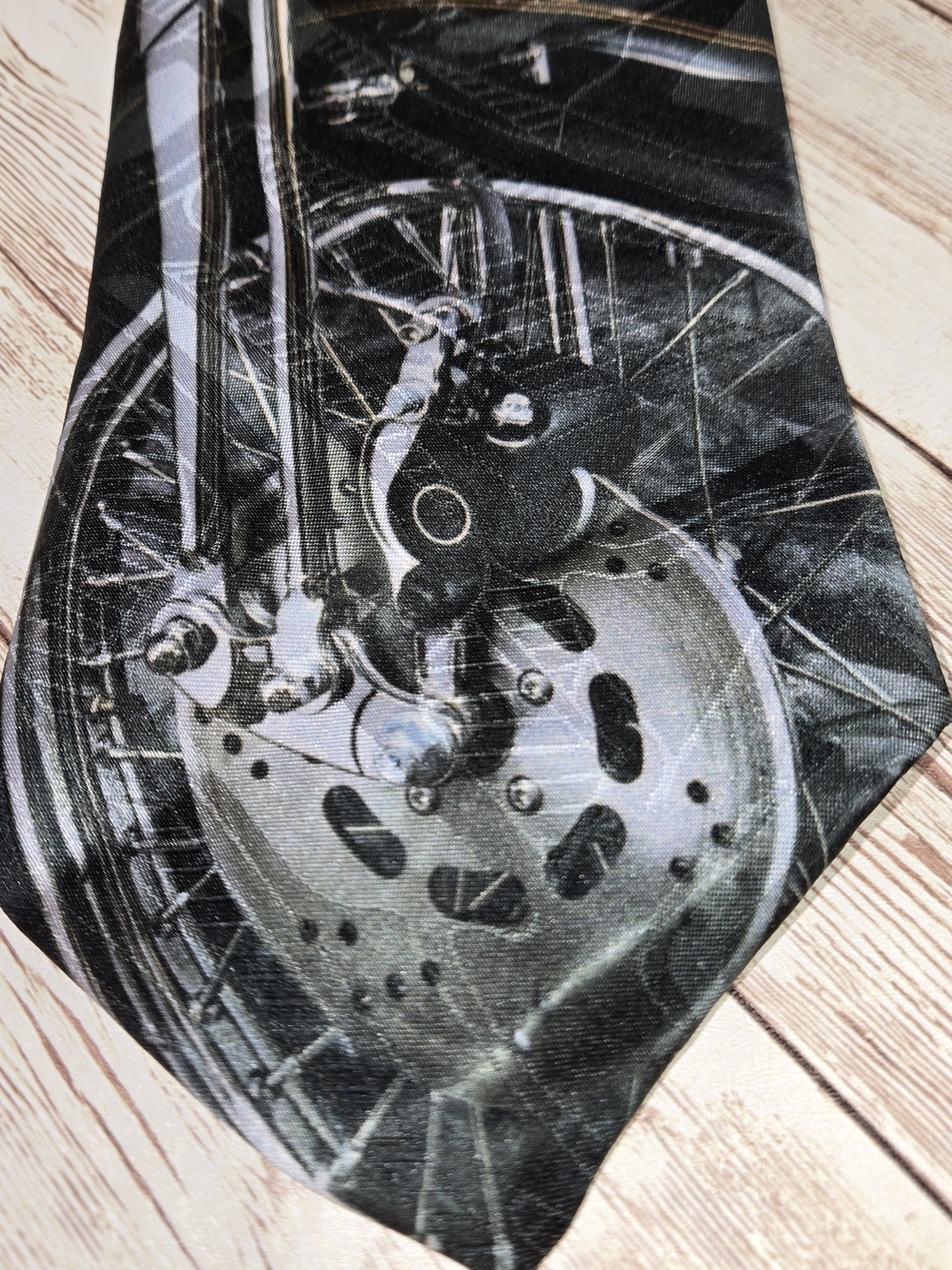 Motorcycle Graphic Black Tie with Harley-Davidson Logo - Picture 4 of 9